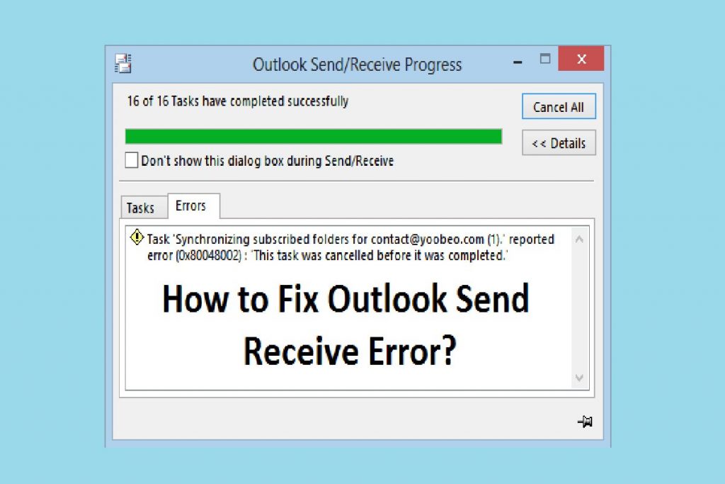 0x8004210a - Outlook Error Sending or Receiving Emails