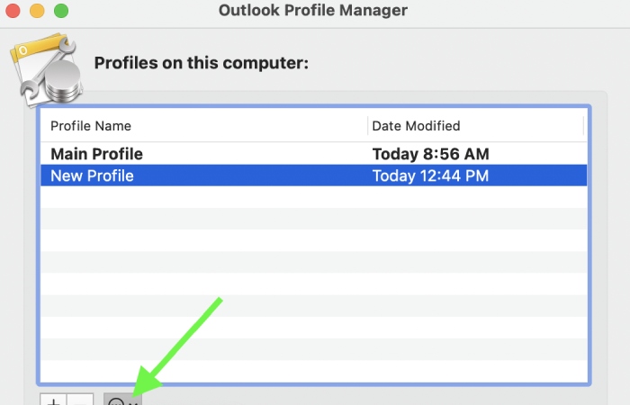 Create a New Outlook Profile