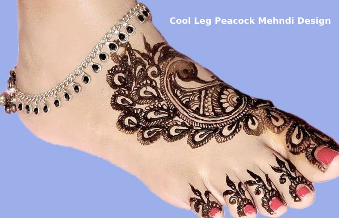 Cool Leg Peacock Mehndi Design