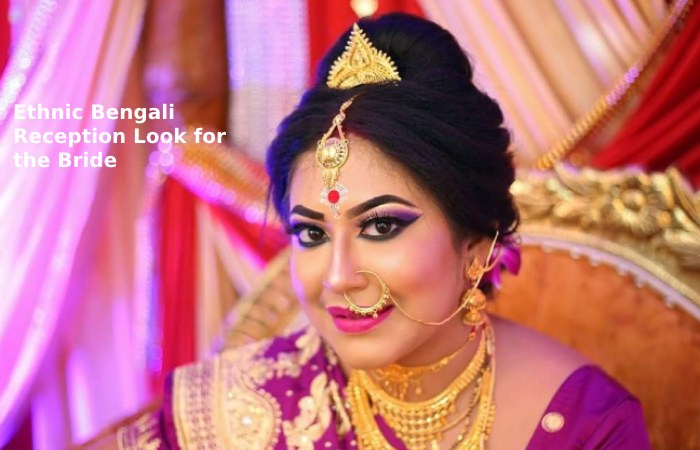 Ethnic Bengali Reception Look for the Bride