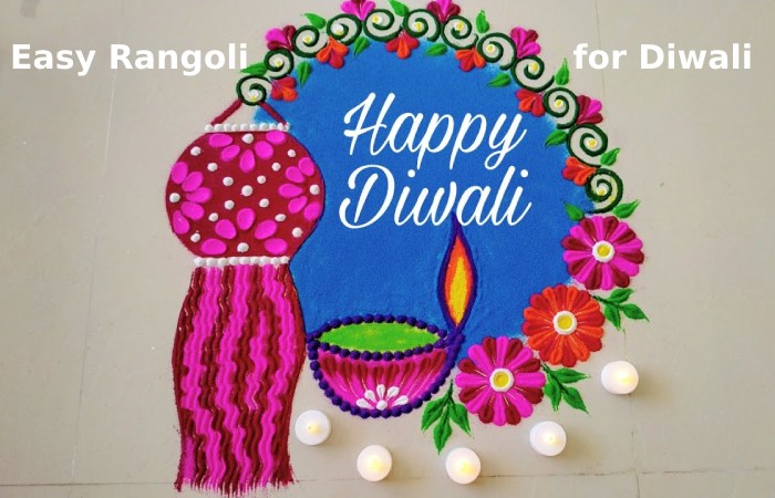 Easy Rangoli for Diwali