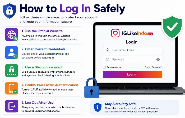 how to log in safely