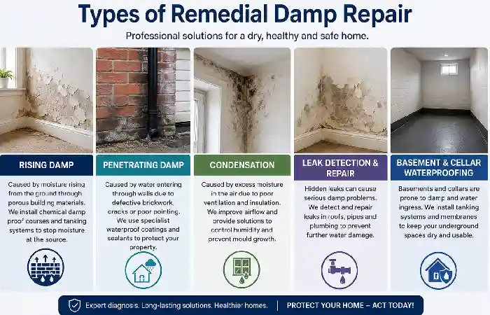 types of remedial damp repair
