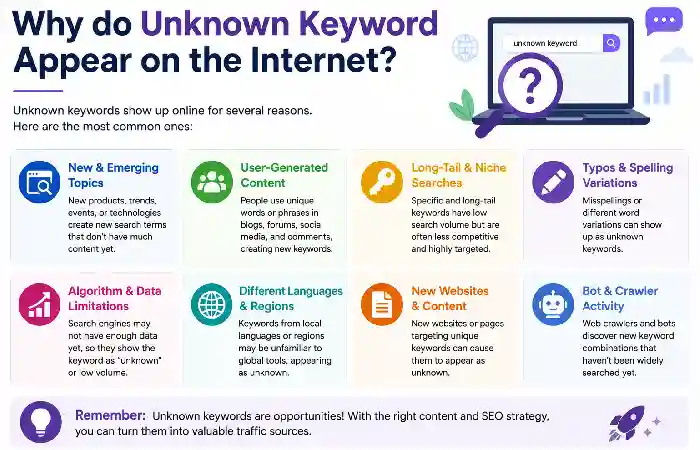 why do unknown appear on internet
